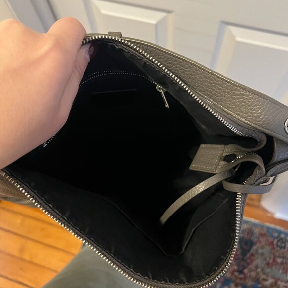 AllSaints Kita Convertible Leather Backpack in Storm Grey - Picture 4 of 6